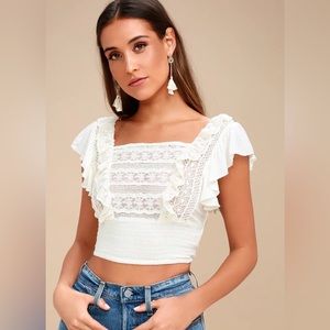 Free people Bridget top - medium NWT in ivory